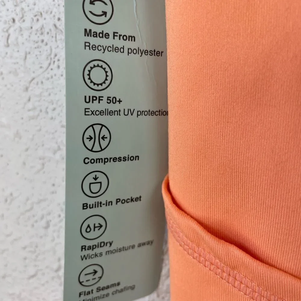 NWT Ideology Melon Ice Orange Cropped Leggings Size S